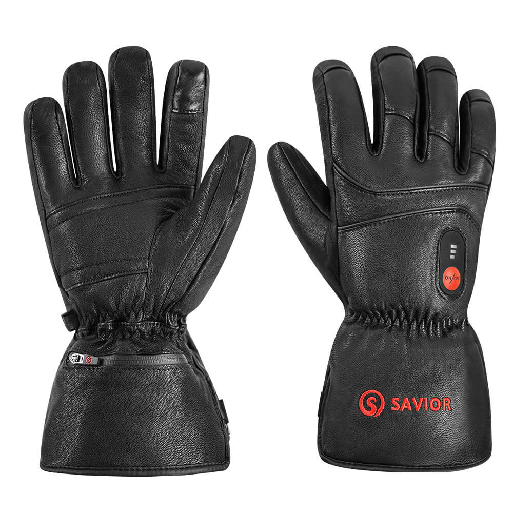 Hard Shell Motorbike Heated Gloves Rechargeable - SAVIOR Heat